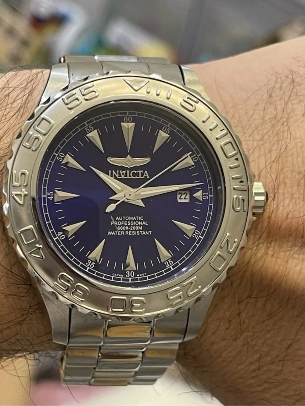 Invicta Men 2301 Pro Diver Automatic Watch Blue Dial Ocean Ghost 47mm 200M Steel
